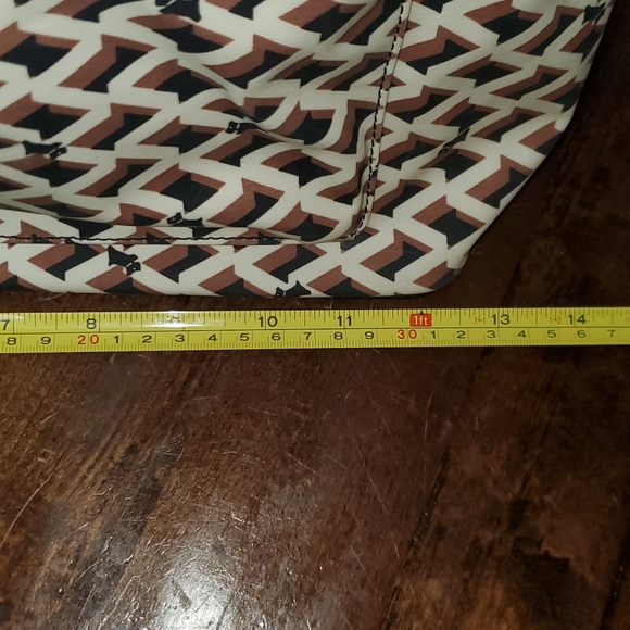 Radley London Backpack Style Bag with Geometric Pattern in Brown and White & Blk - Picture 13 of 14